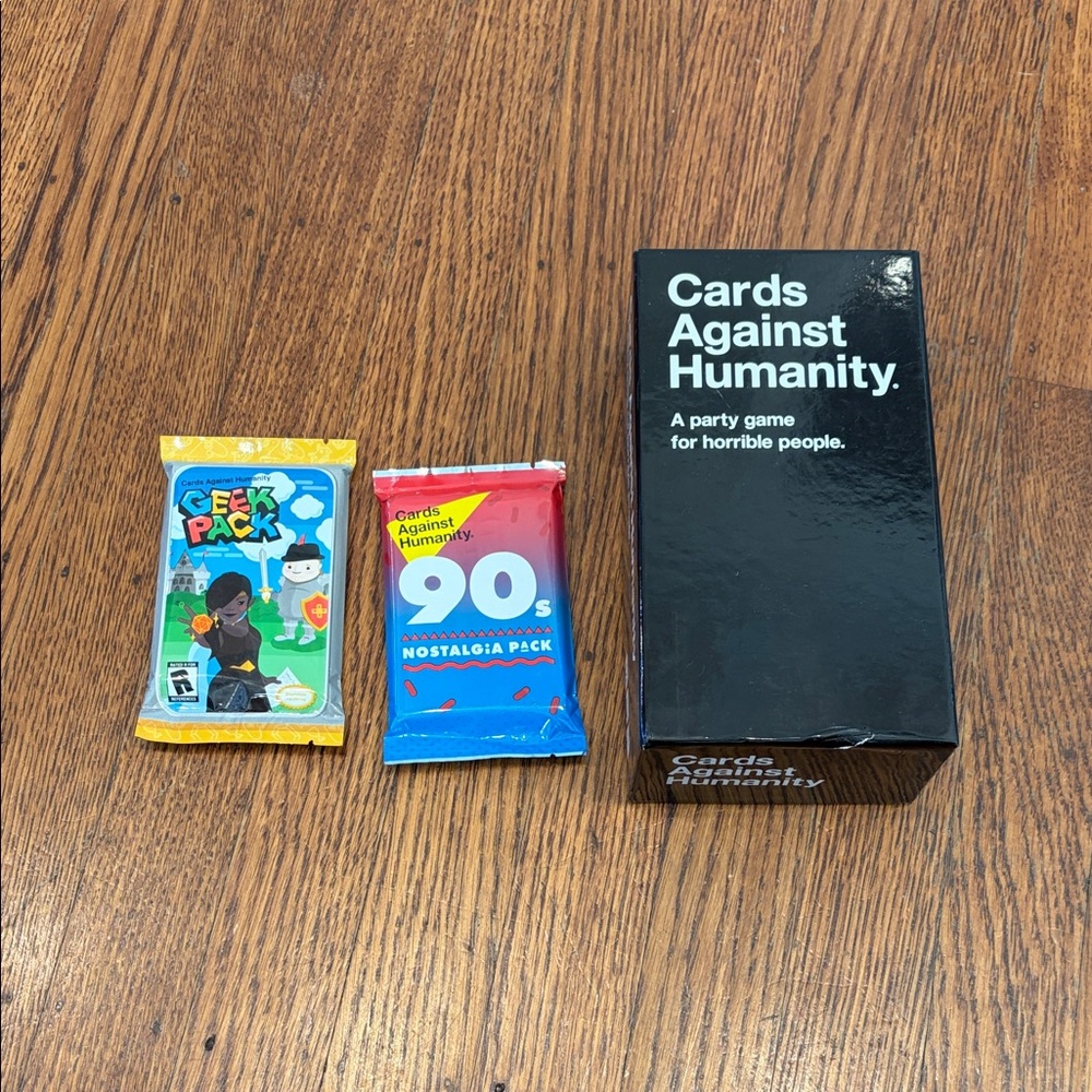 Cards Against Humanity Base‎ Game + 90s Nostalgia Pack + Geek Pack